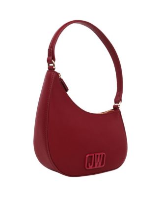 Smooth PU Shoulder Bag with Tonal 3D Logo