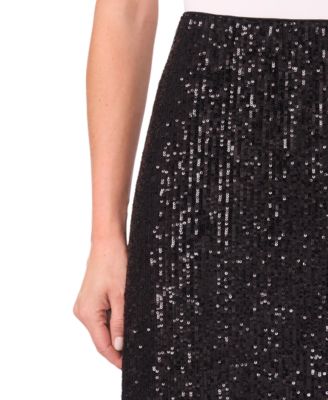 Women's Pencil Sequin Midi Skirt