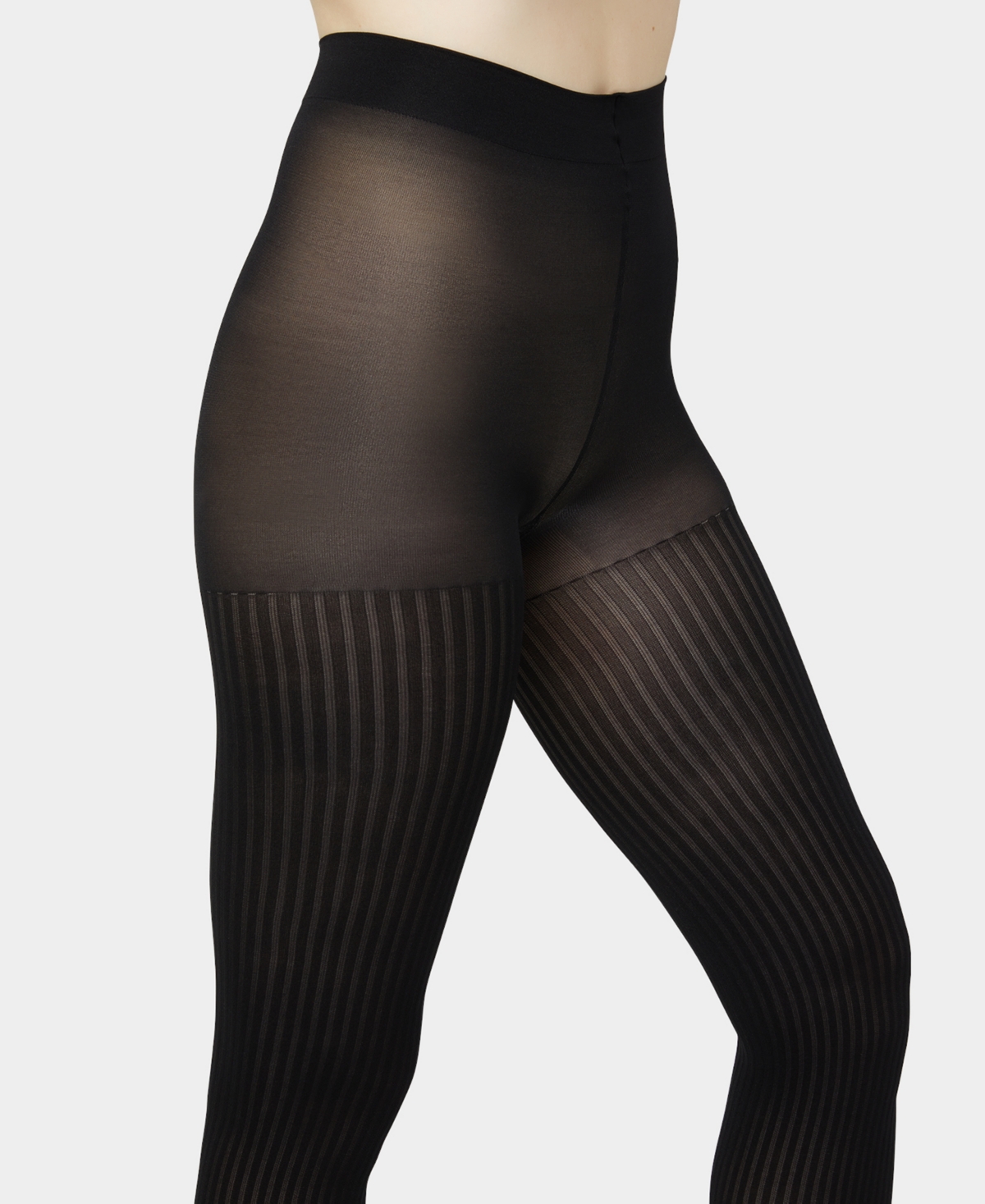 Hue Women's Faux Textured Knee Tights In Black
