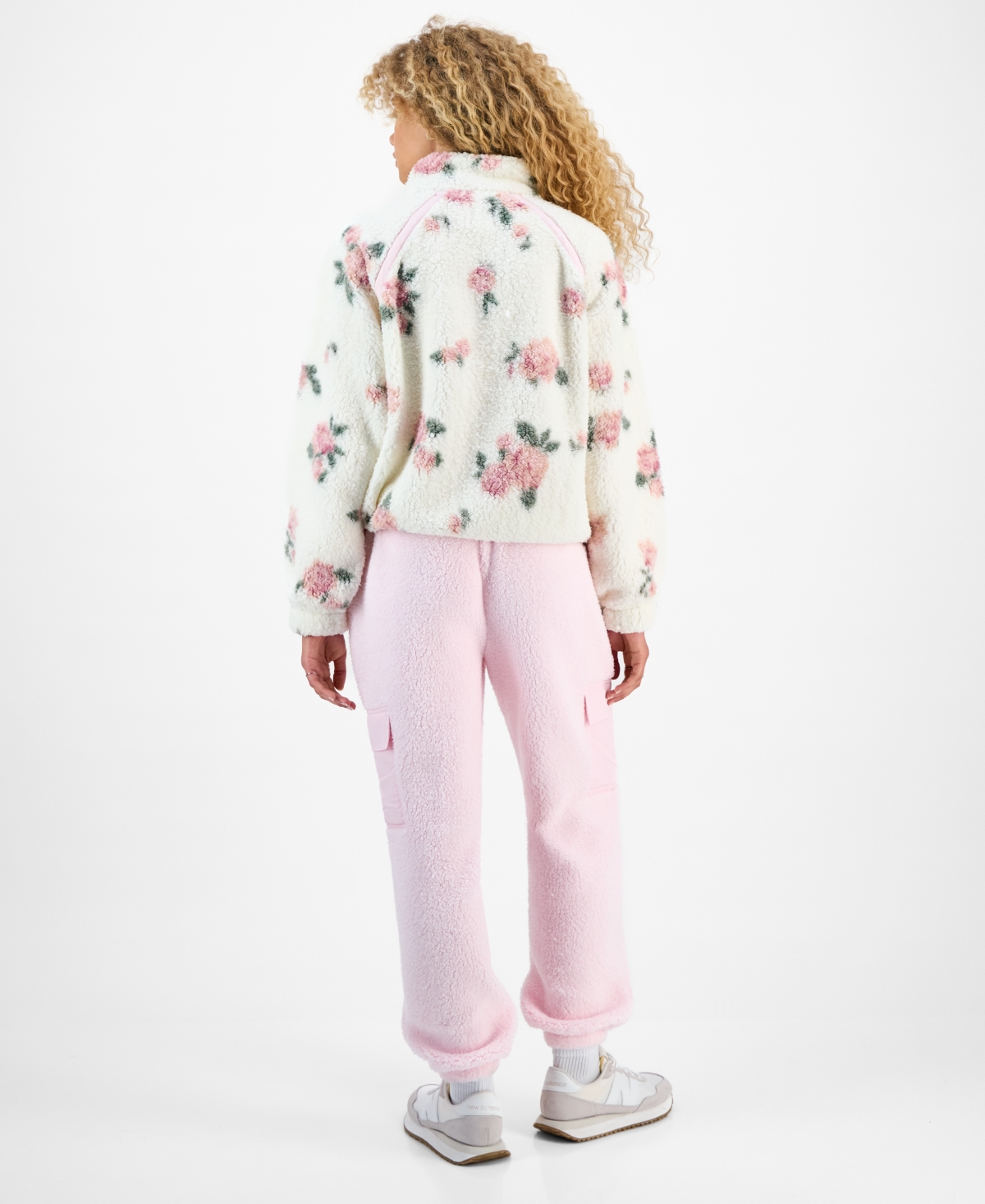 Hippie Rose Juniors' Sherpa Cargo Jogger Pants