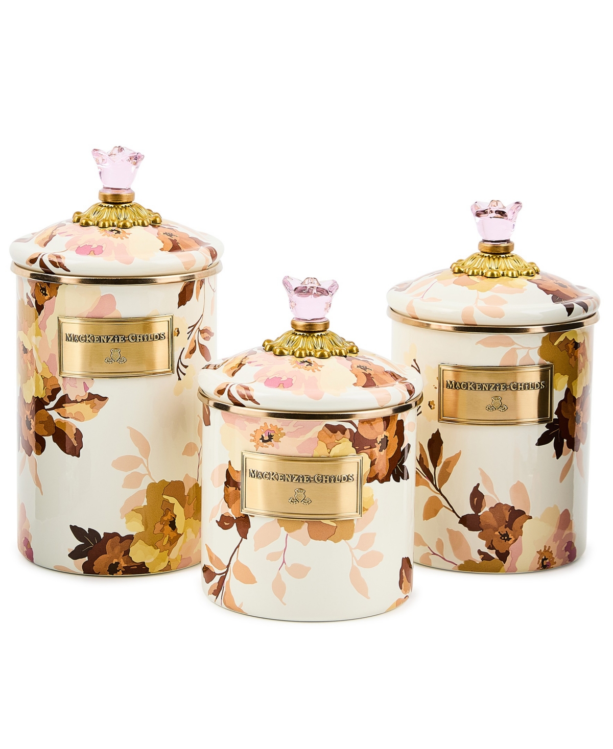 Mackenzie-childs Wild Rose Small Canister In Multi