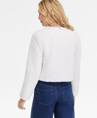 Petite Faux-Fur Long-Sleeve Jacket, Macy's Exclusive