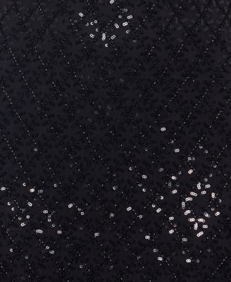 Juniors' Strappy Sequin Embellished V-Neck Short Dress