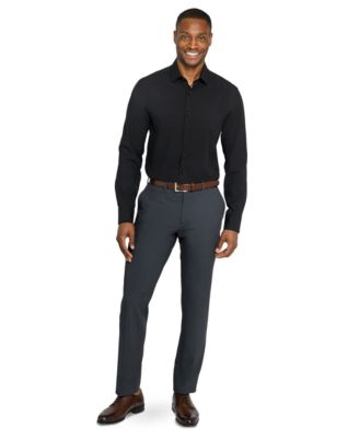 Men's Solid Performance Stretch Cooling Comfort Dress Shirt