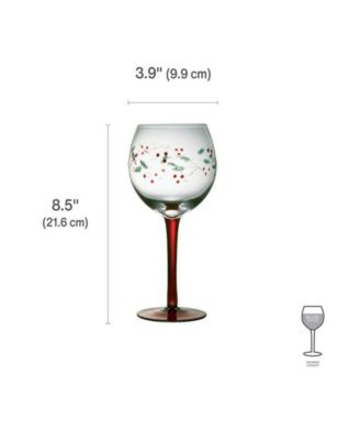 Holiday Wine Glasses, Set of 4