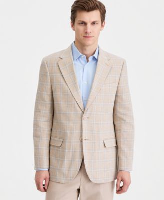 Men's Cotton & Linen Printed Modern-Fit Sport Coat