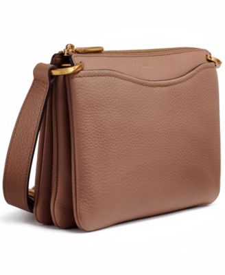 Glenwood Zippered Leather Crossbody with Tassel Detail