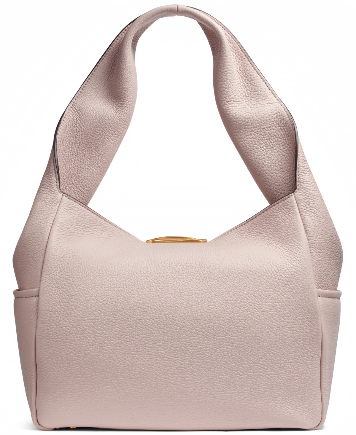Donna Karan Amagansett Soft-rolled Leather Shoulder With Sculpted Magnet Closure In Pink
