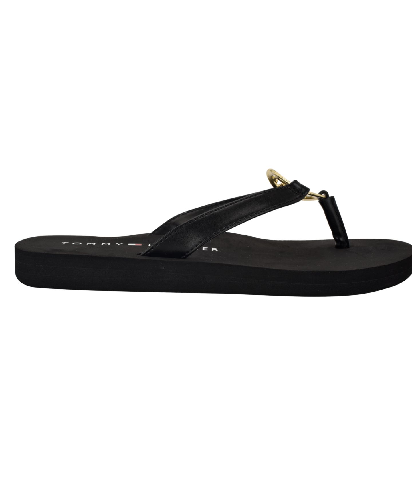 Женские сандалии Tommy Hilfiger Crelina Logo Flip Flop, цвет: Чёрный — фото 2
