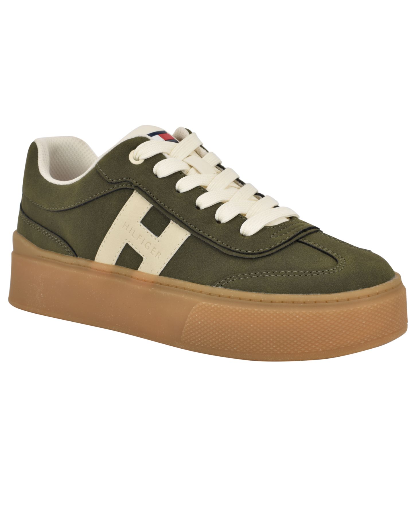 Женские кроссовки Tommy Hilfiger Celmi Lace-Up Fashion, цвет: Зелёный — фото 1