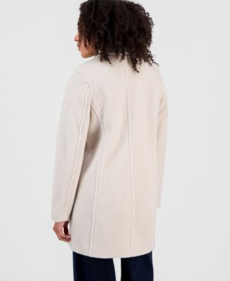 Juniors' Boucl&eacute; Double-Breasted Jacket