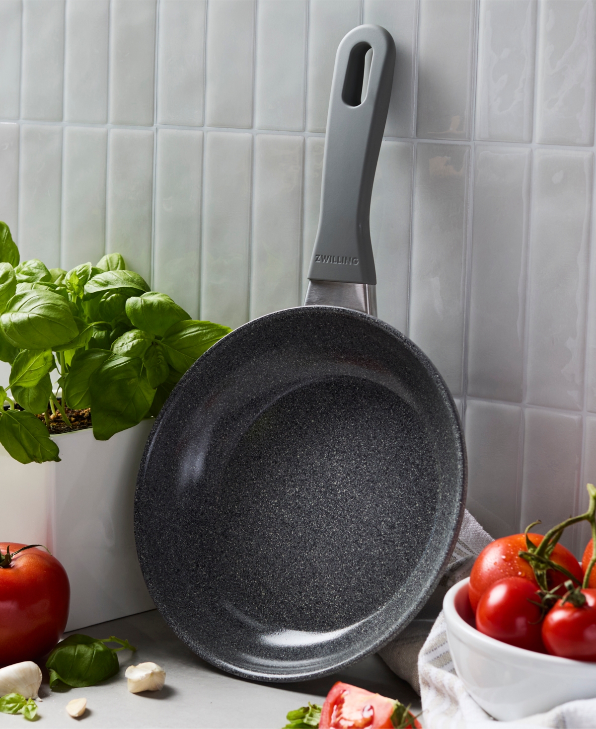 Zwilling Parma Plus Ceramic Nonstick 8" Fry Pan In Gray