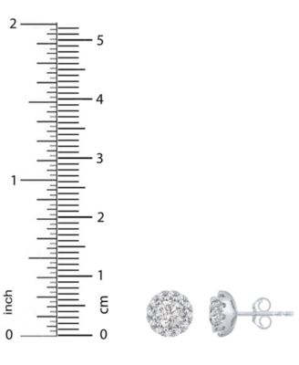 Diamond Halo Stud Earrings (1 ct. t.w.) in 14K White Gold