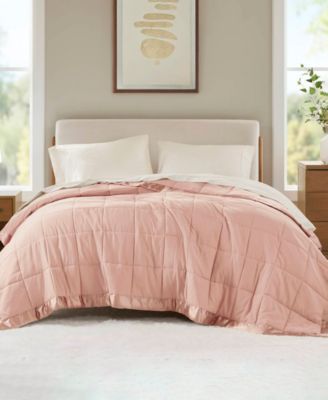 Windom Lightweight Down Alternative Satin Trim Blanket, Twin