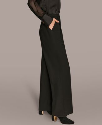 Women's Pleat Wide Leg Pull-On Pants