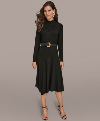 Women's Long Sleeves Angle Hem Dress