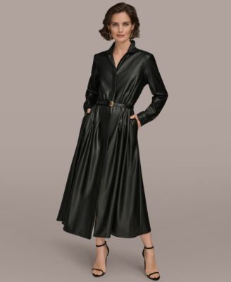 Women's Button Front Midi Dress