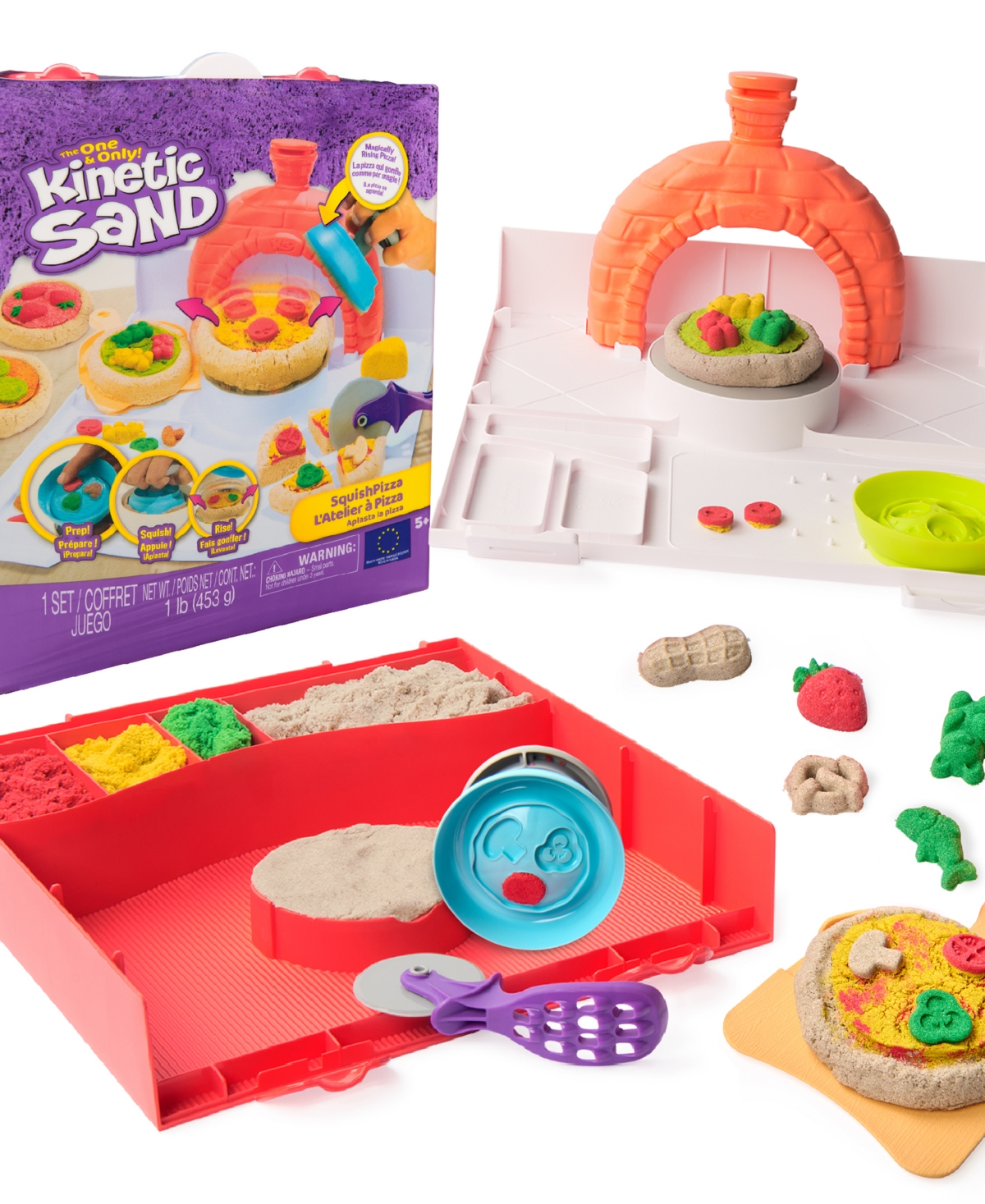 Kinetic Sand Squishpizza Rising Pizza Playset In Multi