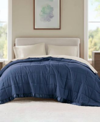 Windom Lightweight Down Alternative Satin Trim Blanket, Twin