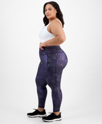 Plus Size Shine Compression Leggings, Macy's Exclusive