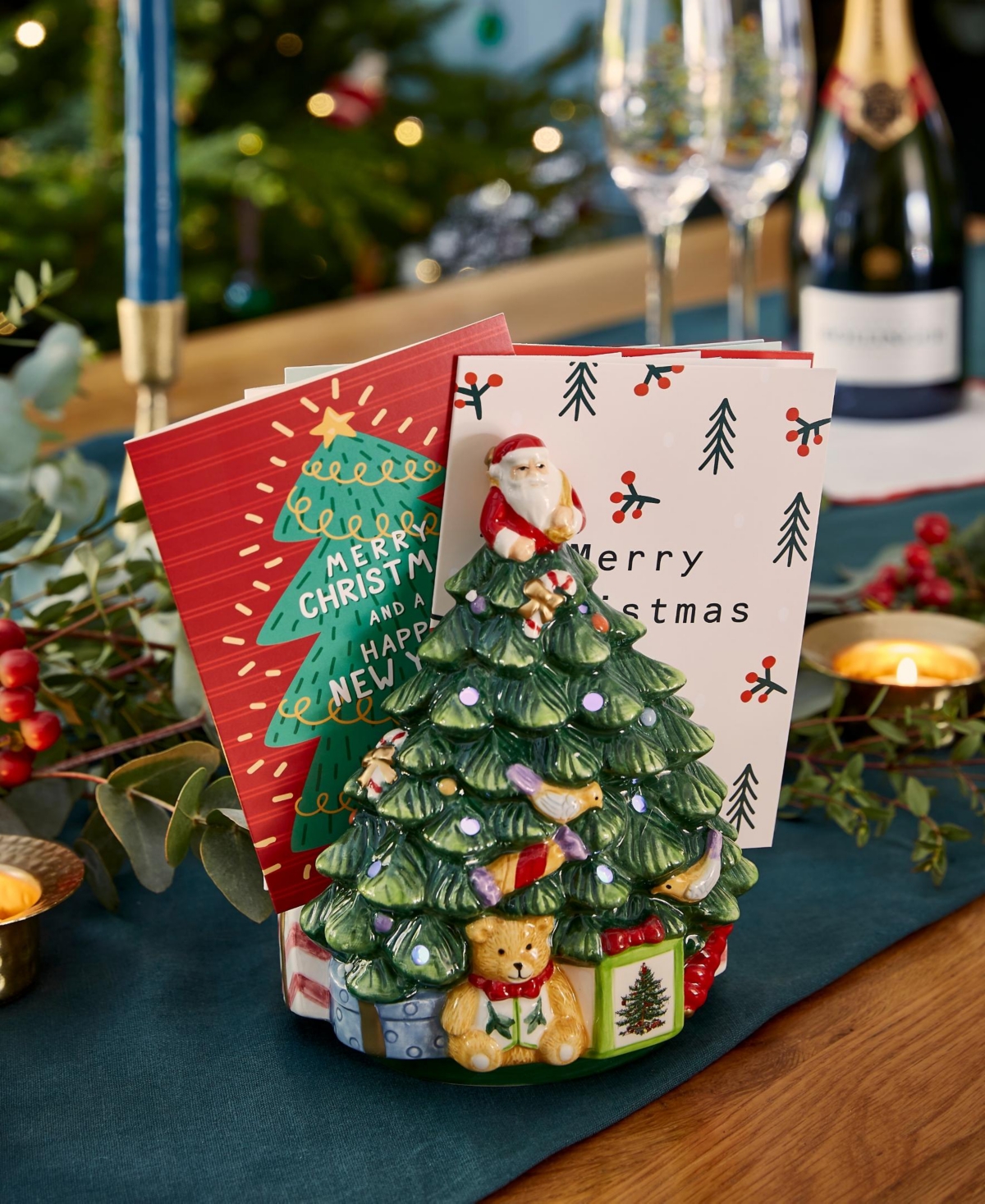Spode Christmas Tree Light-Up Napkin Holder