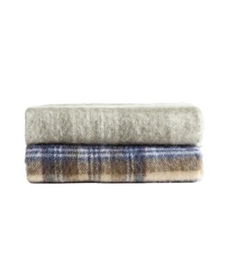 Plaid Faux Mohair Throw, 60" x 50"