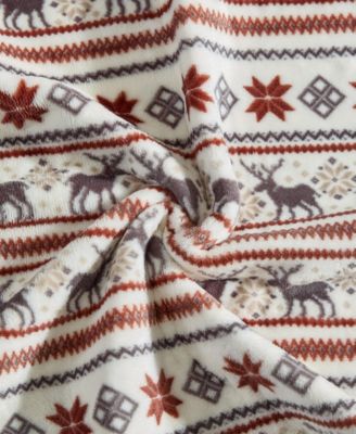 Printed Lush Flannel Throw, 70" x 60"