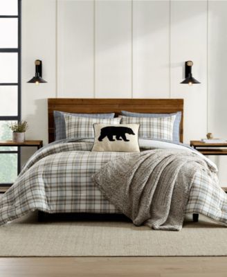 Eddie Bauer Ashland Plaid Cotton Reversible Comforter Set In Multi