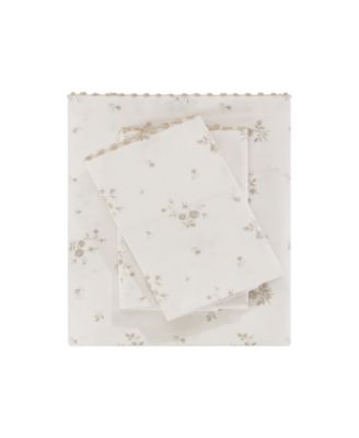 Callie Floral 200-Thread Count Cotton 4-Pc. Sheet Set, Full
