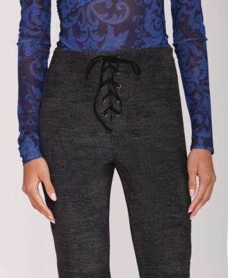 Women's Lace-Up Flare Pants