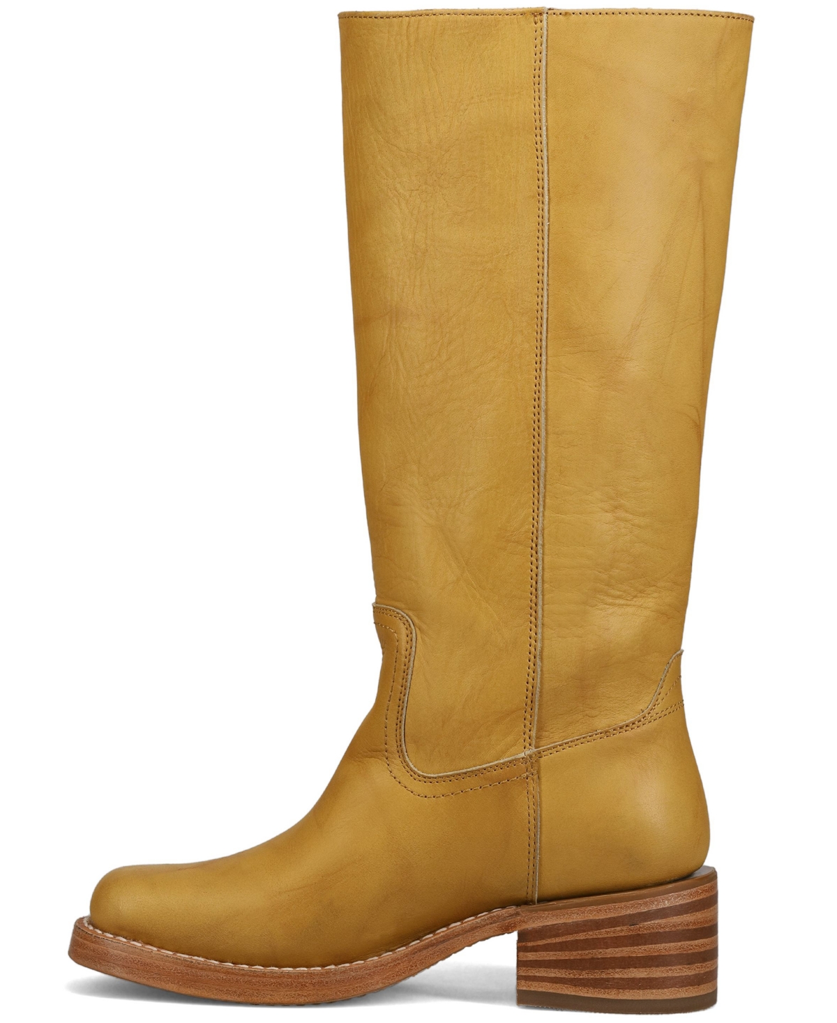 Frye Women's Campus 14l Montan Square Toe Tall Boots In Yellow