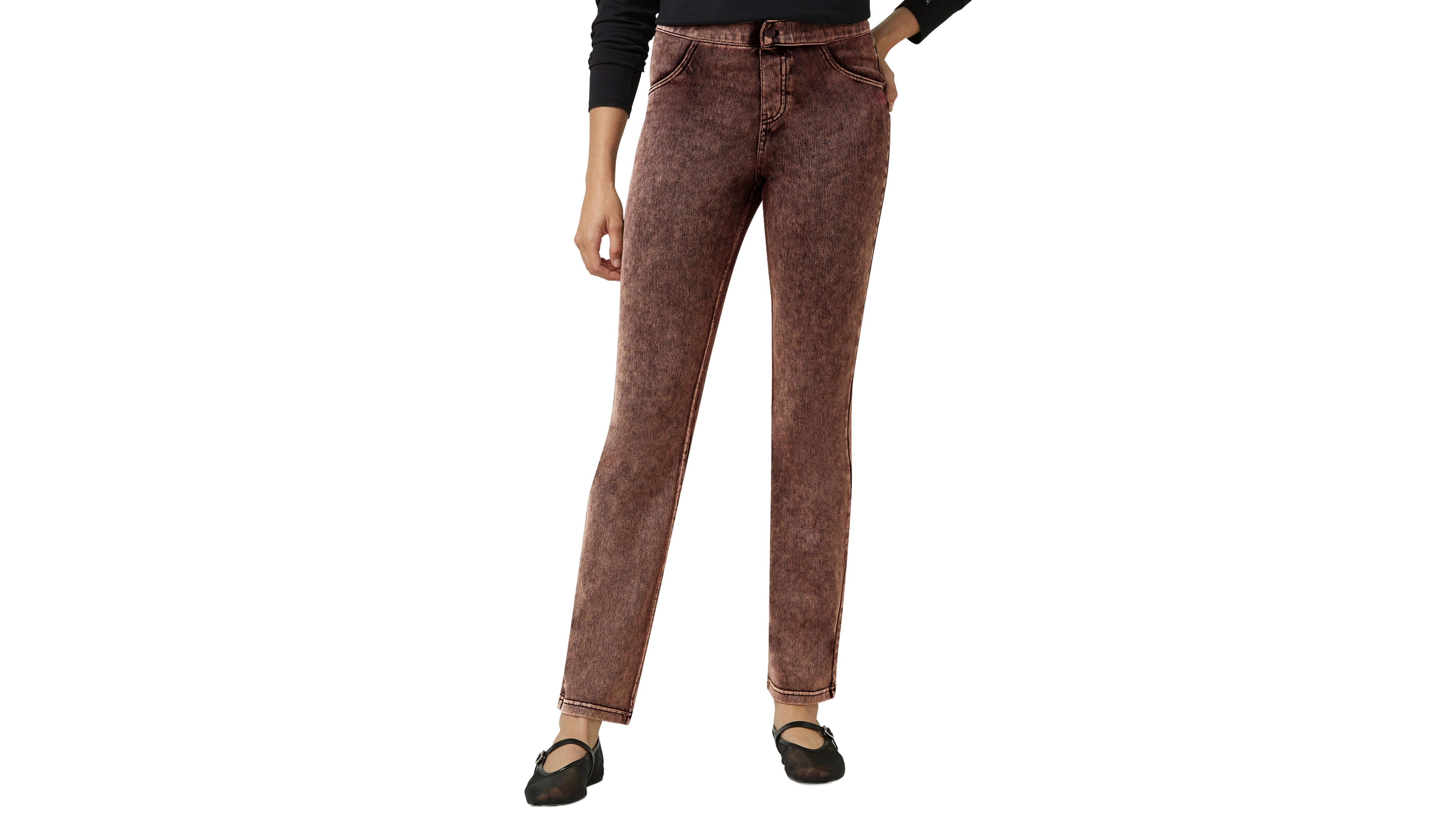 Hue Women's High-Rise Denim Baby Bootcut Leggings