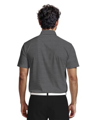 Men's Heathered Stripe Golf Polo Shirt