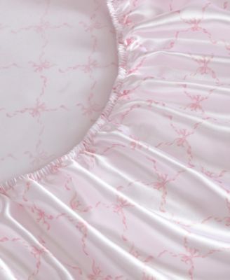 Printed Satin 4-Pc. Sheet Set, Queen