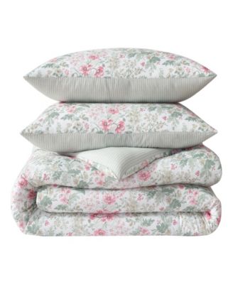 Arden Floral Washed Microfiber 7-Pc. Comforter Set, Full/Queen