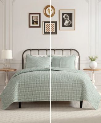 Gracie's Gingham Cotton 3-Pc. Quilt Set, King