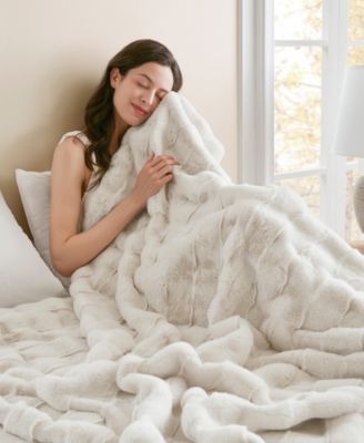 Vivienne Faux Fur Throw, 50" x 60"