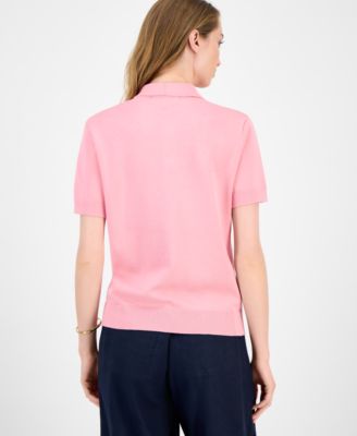 Women's Embellished Polo Sweater