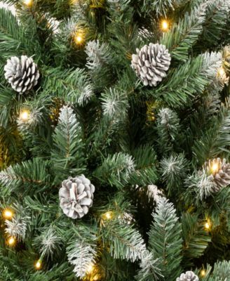 National Tree Company 6 ft. Pre-Lit Oakley Hills Snow Hinged Tree