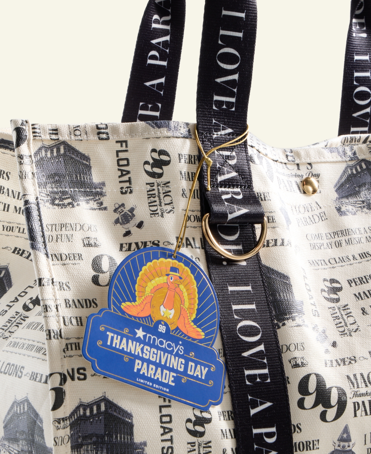 Macy's Thanksgiving Day Parade Large Wax Coated Tote Bag,  Exclusive In Multi