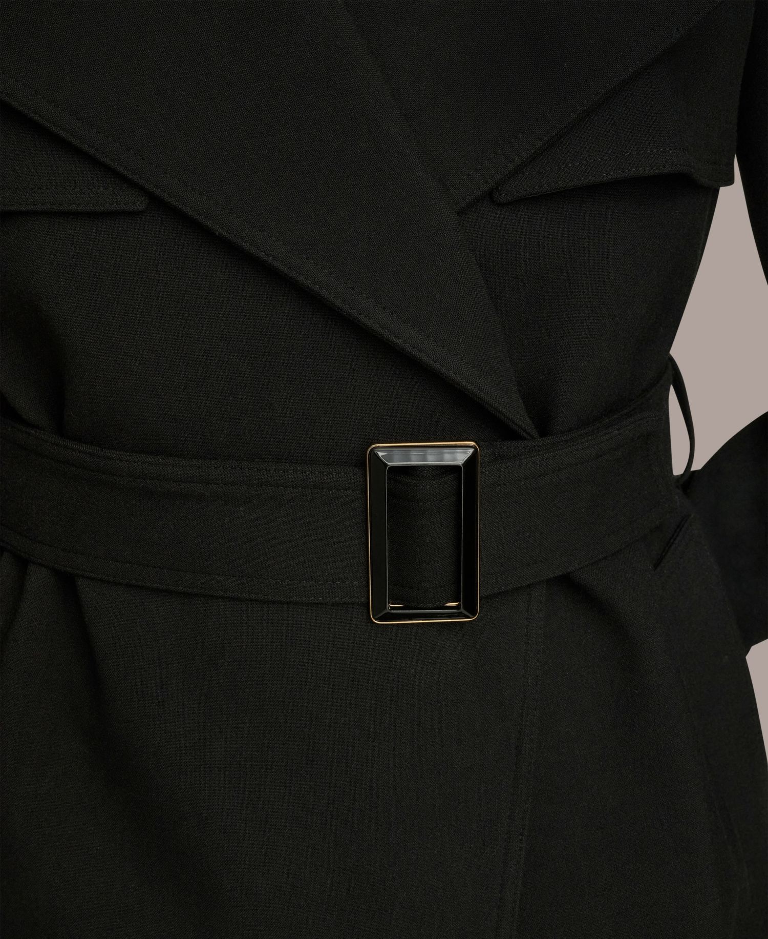 Women's Belted Notched-Collar Trench Coat