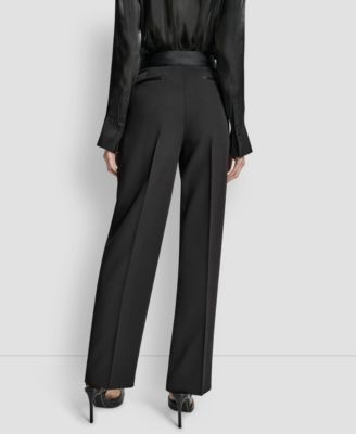 Women's Tuxedo Look Wide Leg Trousers