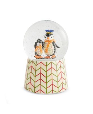 Kit Kemp Christmas Skating Penguin Snow Globe