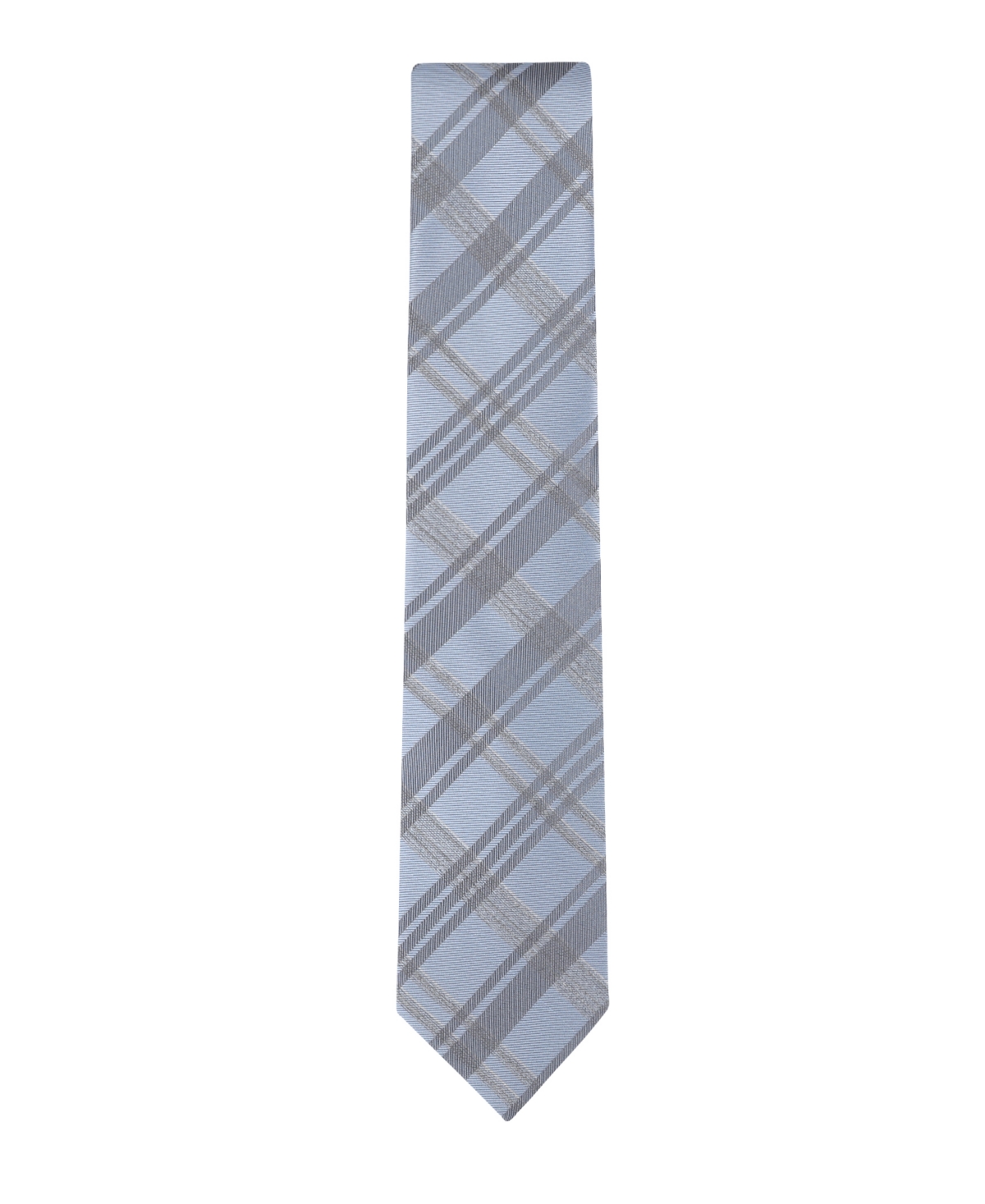 Calvin Klein Men's Layla Plaid Classic Tie In Gray