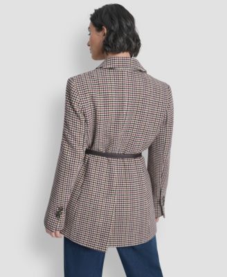 Women's Short Double-Breasted Belted Coat