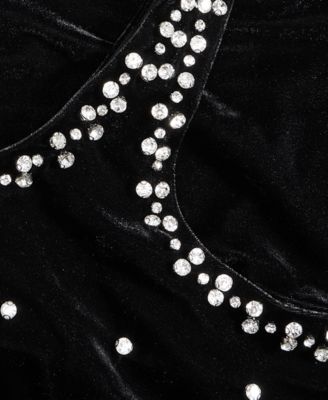 Women's Embellished Stretch Velvet Mini Dress, Macy's Exclusive