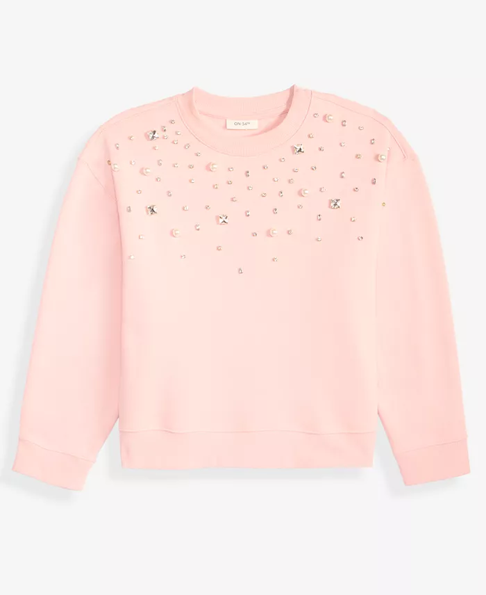 Women's Embellished Crewneck Sweatshirt - thumbnail 4