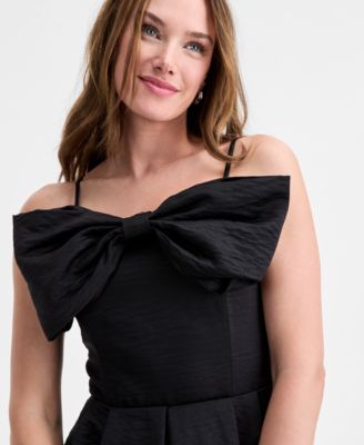 Women's Satin Bow-Detail Mini Dress, Macy's Exclusive