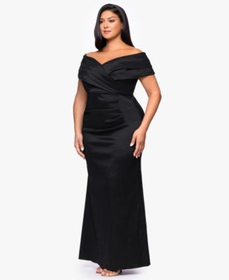 Plus Size Off-The-Shoulder Dress