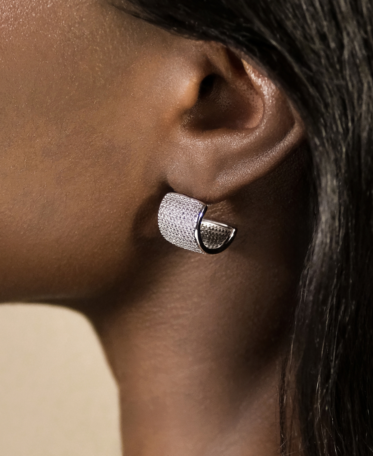 Sterling Forever Simone Cubic Zirconia Stud Earrings In Silver